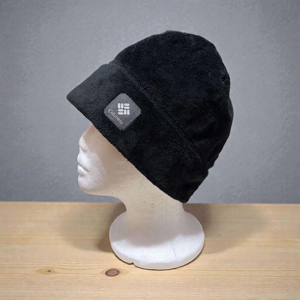 Black Columbia Woman’s Fleece Beanie Hat, OSFA